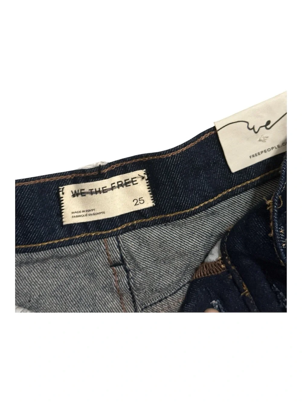 NWT Free People We The Free Jam Session Relaxed Capri Jeans Size 25 Dark Wash